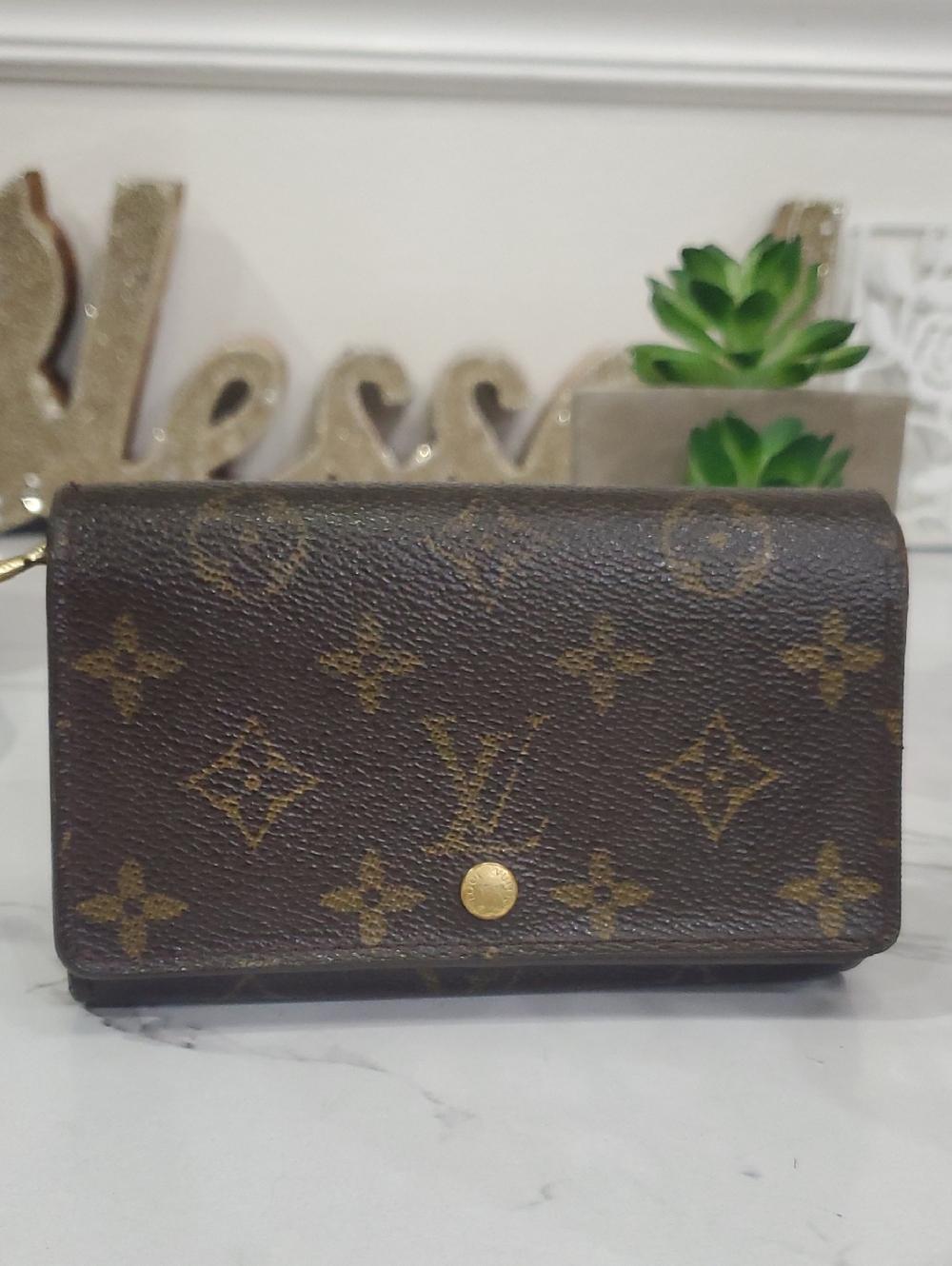 Louis Vuitton Monogram Canvas Porte Monnaie Tresor Wallet 🤎